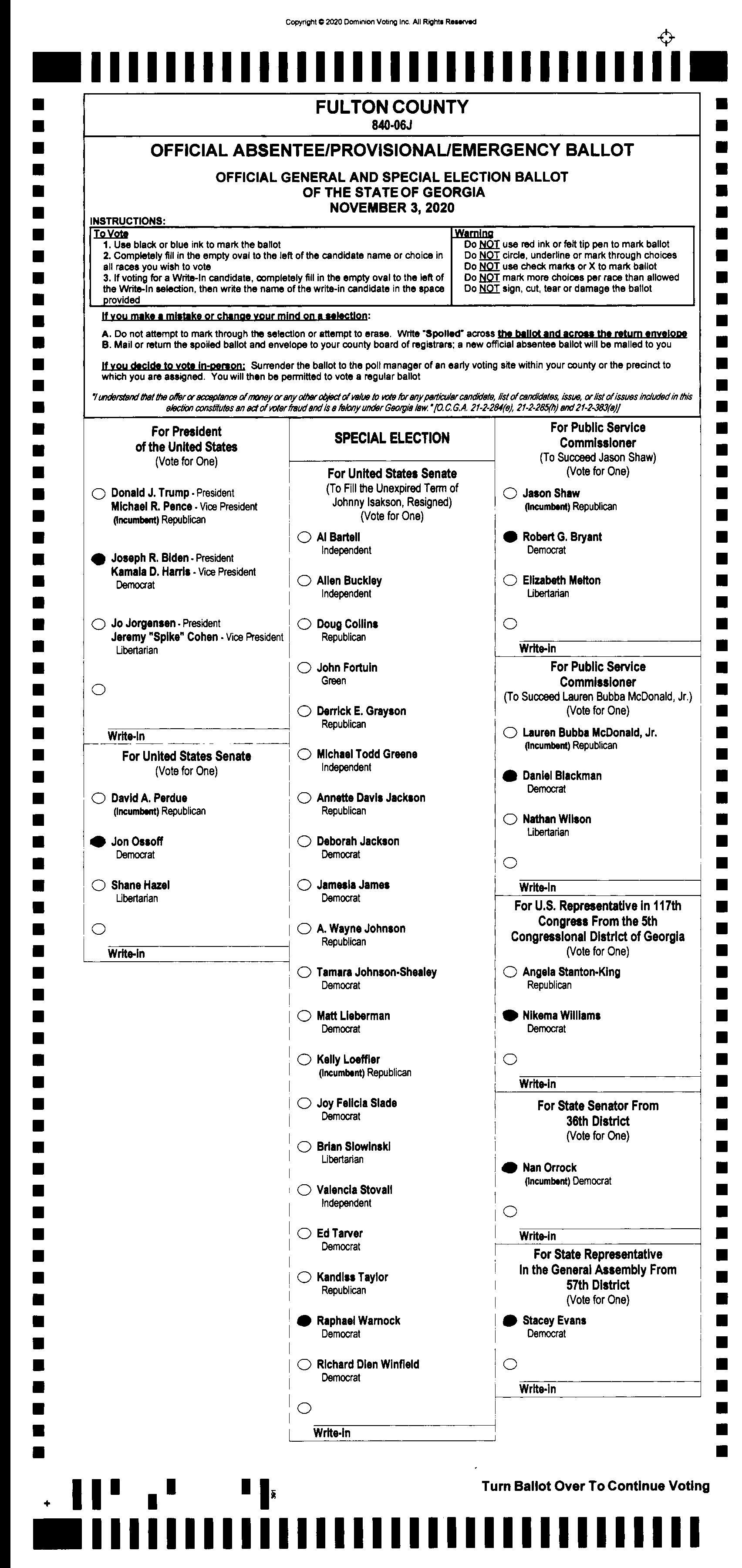 Doubled Ballot